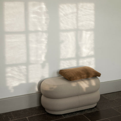 Oval Pouf With 2 Levels